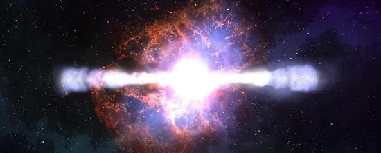  超新星爆發藝術圖（圖片來源：NASA）