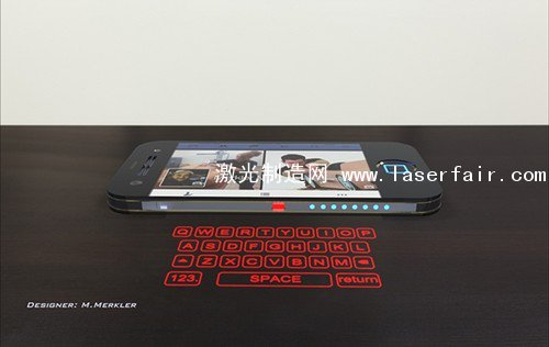 丑爆了 iPhone8概念機帶激光鍵盤投影